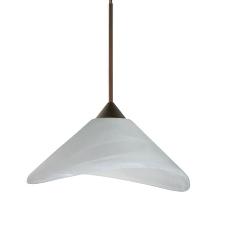 Besa Lighting Hoppi Cord Pendant, Marble, Bronze Finish, 1x5W LED 1XT-191352-LED-BR